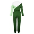 thumbnail image 4 of ShomPort Sweatsuit for Women Crewneck Sweatshirts Pullover and Joggers Pants 2 Piece Outfits for Ladies (Green05), 4 of 5