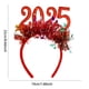 thumbnail image 3 of Adornos navideños, adornos navideños, decoración digital navideña 2025, diadema para Nochevieja, adorable accesorio con lentejuelas para fiestas festivas, celebraciones, tocados festivos., 3 of 6