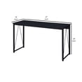 thumbnail image 5 of Benjara Writing Desk with V Shaped Metal Accent, Black-Color:Black, 5 of 5