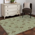 thumbnail image 3 of Area Rug for Living Room, Sage Green Floral Non-Slip Indoor Large Carpet for Bedroom/Dining Room, Vintage Spring Botanical Flowers Washable Low-Profile Rectangle Floor Mat Runner Rugs - 2.7 x 5 Ft, 3 of 8
