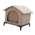 thumbnail image 4 of DimyFew Maisonnette Extérieure pour Chat Base Surélevée Coupe-Vent Imperméable Abri Fermé Tente Isolée pour Animal avec Matériau PP Résistant à l'Usure Convient à la Cour Communautaire P S, 4 of 8