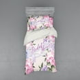 thumbnail image 2 of Ambesonne Shabby Flora Bedding Set 4 Pcs, Bride Hydrangeas, Queen, Purple and Pale Pink, 2 of 3