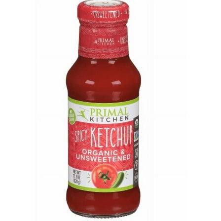 Primal Kitchen Spicy Ketchup Organic and Unsweetened -- 11.3 oz Pack of 3