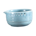 thumbnail image 3 of Plato rallador de ajo con tiras de cerámica y cinco agujeros, accesorio de cocina Azul, 3 of 9
