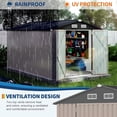 thumbnail image 4 of Remise de Jardin Extérieure Robuste pour Rangement - Bâtiment Utilitaire 8 X 12 Pi Brun Foncé - Porte Verrouillable et Évents d'Aération - Résistant aux Intempéries pour Cour Arrière, Patio (1 Pce), 4 of 7
