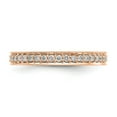 thumbnail image 4 of 14k Rose Gold Round Diamond Vintage Eternity Wedding Band Anniversary Ring Size 5.5 - 1/2 Ct., 4 of 5