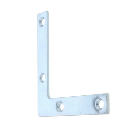 Bulldog Hardware 3 in. Flat Corner Brace, Zinc Plated Steel (4 Pack)