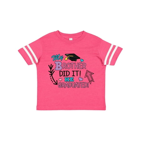 

Inktastic My Brother Graduated with Cap and Arrows Gift Toddler Toddler Girl T-Shirt