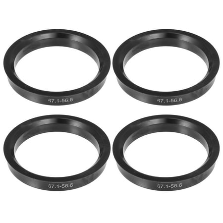 ACROPIX 70.1mm To 56.6mm Universal Car Hub Centric Rings Black - Pack Of 4