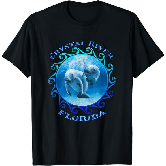 Sam Soft Crystal River Florida Vacation Swimming Manatees T-Shirt Unisex Cotton Tee Full Size S-5XL