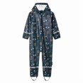 thumbnail image 3 of Traje de lluvia impermeable para niños, material de PU, poncho para senderismo al aire libre, ligero y cómodo para niños de 3 a 12 años., 3 of 5