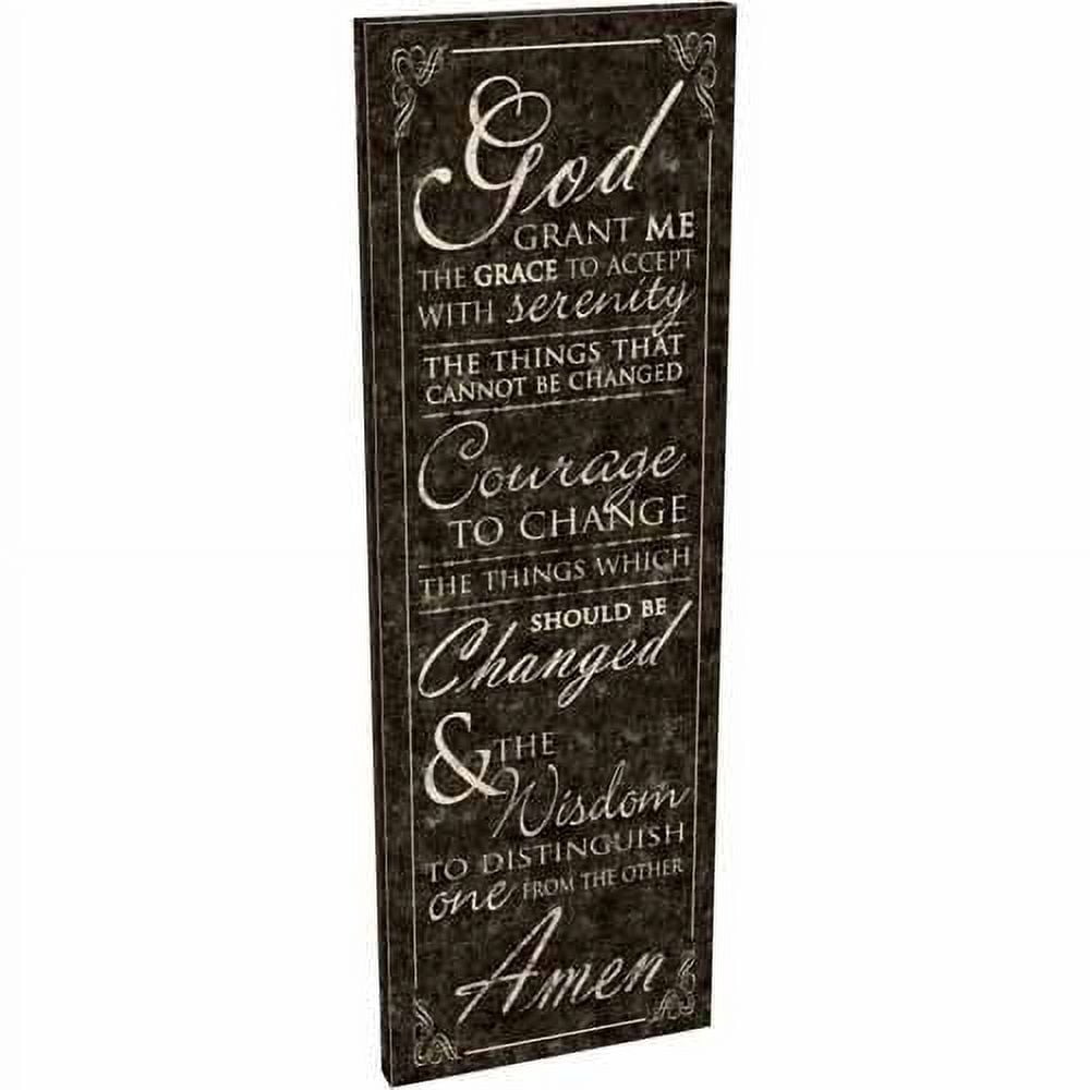 Serenity Prayer Dark Grunge Traditional Distressed Religious Typography Brown & Tan Canvas Art by Pied Piper Creative