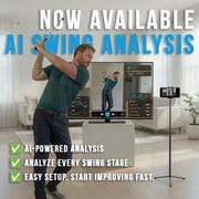 PHIGOLF2 Flex Golf Simulators for Home with Retractable Swing Stick, Golf Swing Trainer with Motion Sensor & 3D Swing Analysis, Compatible E6 Connect APP, Works with Smartdevices