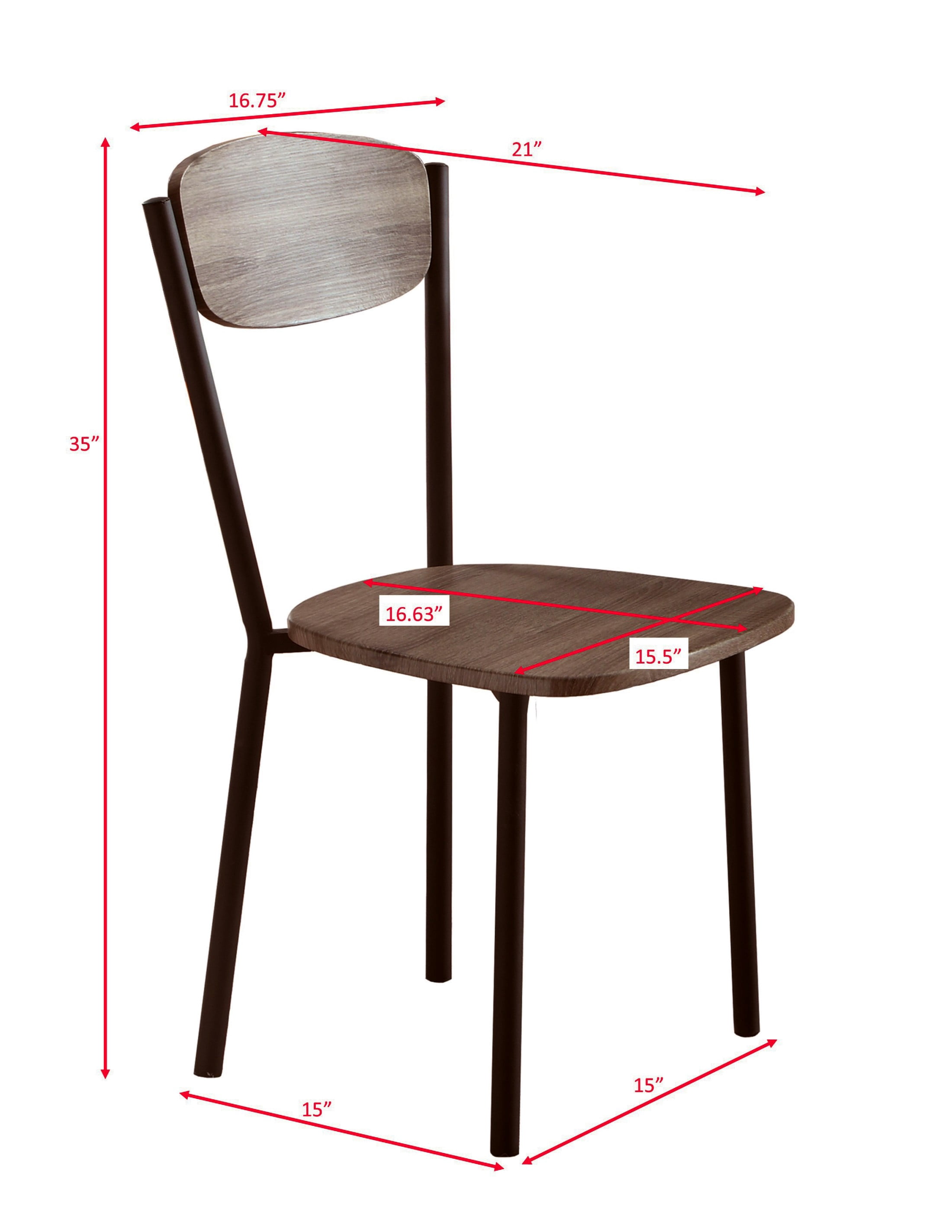 Aukfa 5-Piece Dining Set with 4 Chairs, Rustic Farmhouse Round Table & Wooden Chairs, Kitchen & Dining Room Furniture for Small Spaces