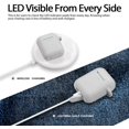 thumbnail image 3 of Cover Compatible with AirPods Case, Soft Silicone Protective Covers Skin (Front LED Visible) Designed for Airpod 2/ AirPod 1 Cases with Keychain Accessories, Women Girls Men Boys,Fog Gray, 3 of 6