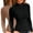 Black+Khaki, variant on 2PCS Women's Long Sleeve T Shirt Mock Neck Slim Tops for Womens Fitted Ribbed Pullovers Tee Top S-XL