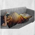 thumbnail image 6 of Sun Soft Flannel Fleece Blanket, Majestic Sunset View Tranquil Horizon Dramatic Skyscape Clouds Ocean Outdoors, Cozy Plush for Indoor and Outdoor Use, 50" x 70", Yellow Dark Orange, by Ambesonne, 6 of 6