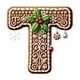 thumbnail image 2 of Uuiauoio 26 Gingerbread Alphabet Ornaments, Letters Christmas Ornament, 26 Initial Candy Cane Letter Pendant with Berries Pattern, Xmas Hanging Alphabet Letters for Christmas Tree Craft(T), 2 of 5