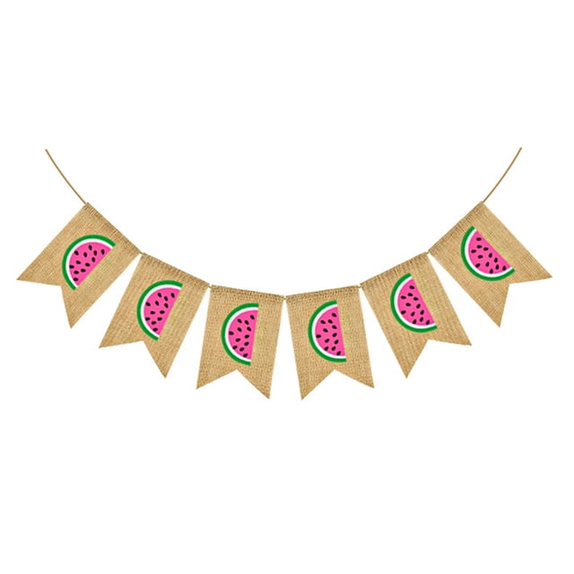 MasteelfCA 1pc Summer Party Watermelon Swallowtail Hanging Banner Party Hanging Ornament