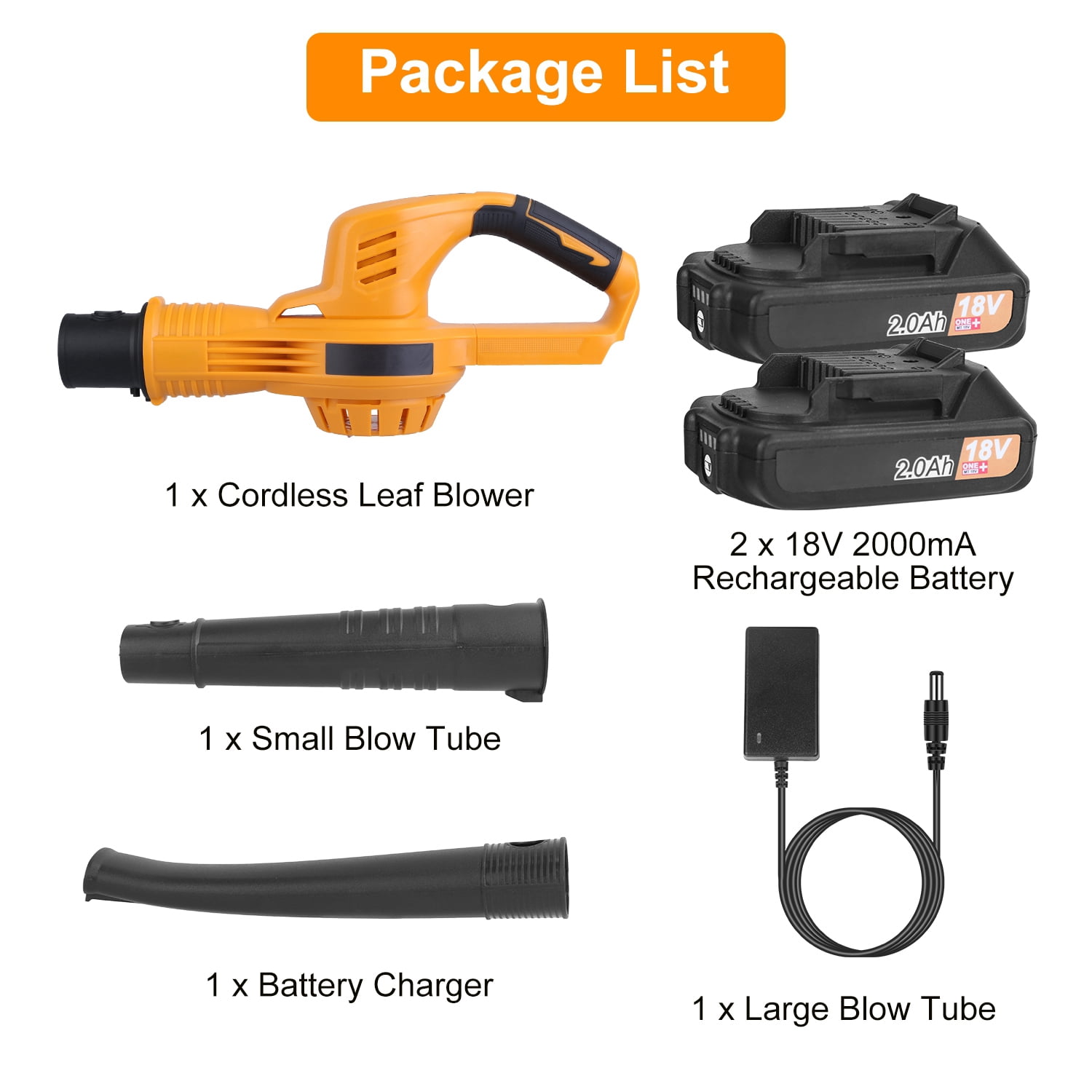 Cordless Leaf Blower TeqHome Handheld Electric Battery Powered Air Blower Max 124MPH 300CFM with 2 Adjustable Speeds for Yard Patio