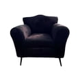 thumbnail image 2 of Sillon Vintage Individual Cómodo Moderno Juvenil Sofas Liso Negro, 2 of 5