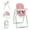 Pink, variant on LINLUX Foldable Infant High Chair with Removable Double Trays, Portable Eating Chair, Pink