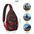thumbnail image 3 of Classic Red and Green Apple Print Travel Sling Backpack, Lightweight Crossbody Bag with Cute Cartoon Fruit Pattern and Multi-Layer Storage for Apple Lovers, 3 of 6