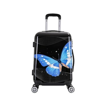 World Traveler Butterfly 2-Piece Hardside Carry-on Spinner Luggage Set ...
