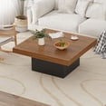 thumbnail image 6 of EastVita 35 Inch Square Coffee Table with 16 Color Plug In LED Lights Modern Living Room Cocktail Table, 6 of 7