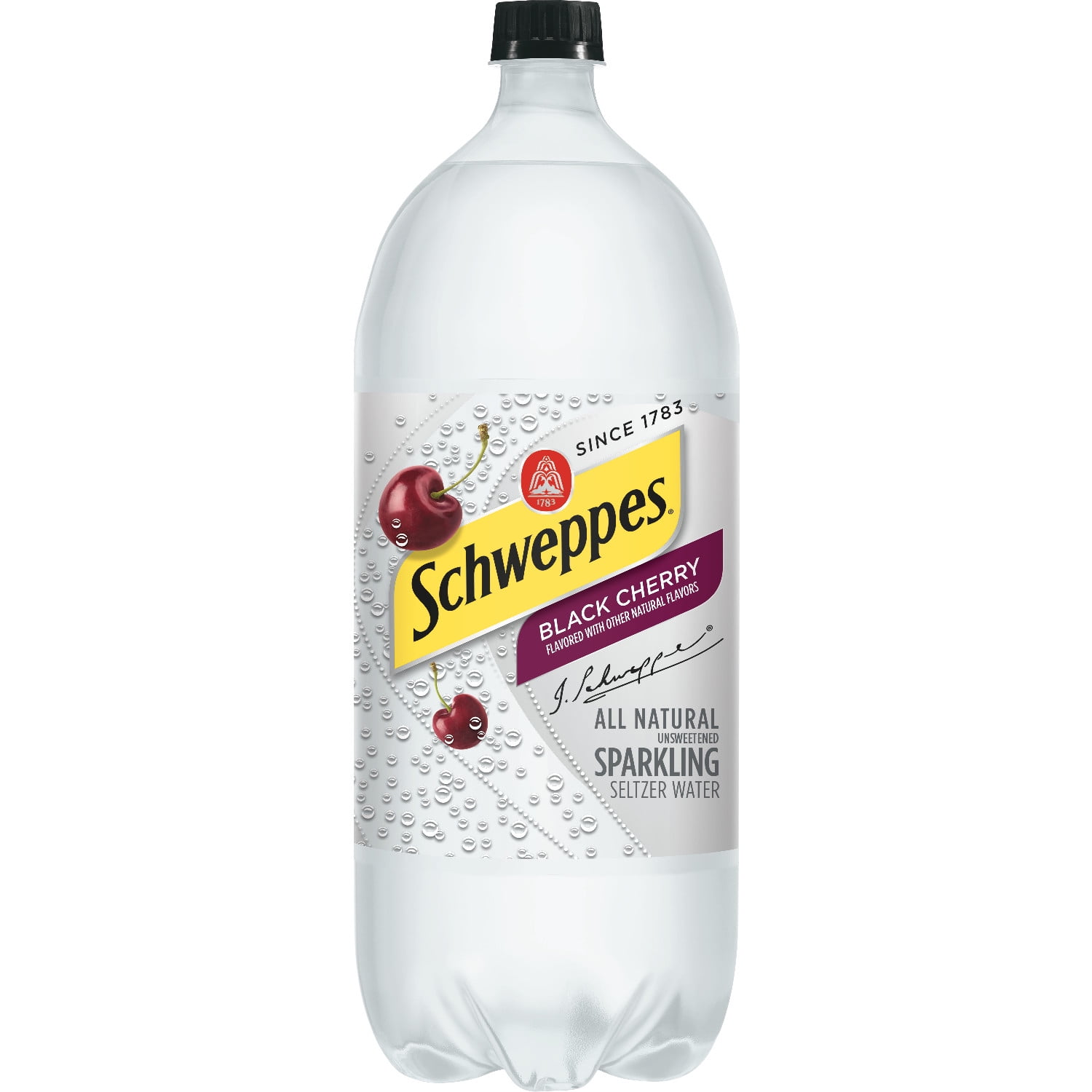 Schweppes Black Cherry Sparkling Seltzer Water, 2 L bottle
