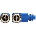 thumbnail image 2 of Tripp Lite M12 X-code Cat6a 10g F/UTP Cmr-lp Shielded Ethernet Cable (right-Angle M/m), Ip68, Poe, Blue, 3 M (9.8 Ft.) - Network Cable - Taa Compliant - 8 Pin M12-x (m) Right-Angled to 8 Pin M12-x, 2 of 6