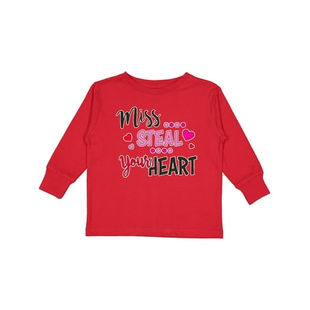 

Inktastic Miss Steal Your Heart Gift Toddler Toddler Girl Long Sleeve T-Shirt