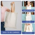 thumbnail image 4 of Hengbo 2 Pack Blank Bulk Cloth Bags Reusable Cotton Tote Bags 13.7 x 15.7 inch for Grocery Shopping DIY  White, 4 of 8