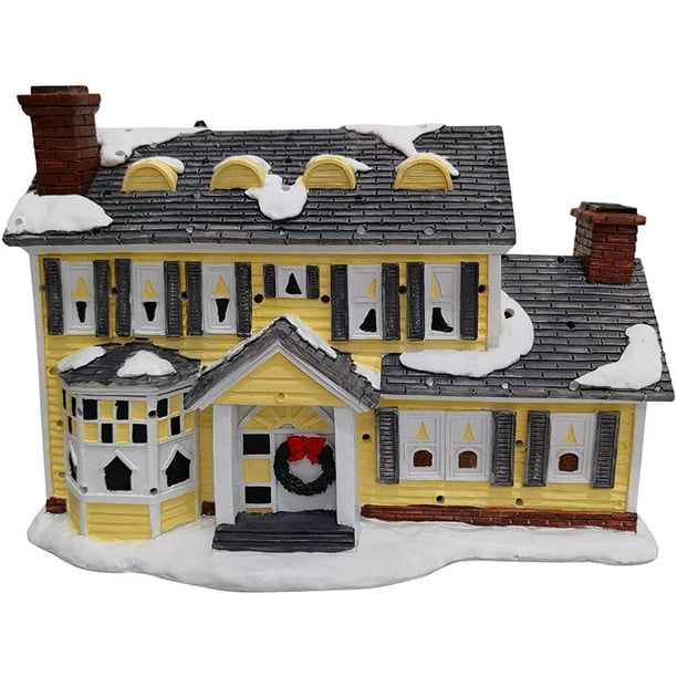 Christmas Vacation Village Decoration Holiday House Lighted Building Xmas Resin Ornaments Village Decoration Christmas Vacation Village Decoration Holiday House Lighted Building ANGGREK Holiday House Lighted Building
