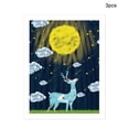 thumbnail image 2 of Cuadro colgante sin marco con estampado de luna de venado, póster decorativo resistente al agua de color Multicolor, imágenes decorativas para sala de estar, 3 piezas Inevent HA011814-00, 2 of 7