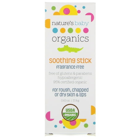 Nature'S Baby Organics Soothing Stick For Rough, Chapped And Dry Skin, Fragrance Free, 0.63 Oz