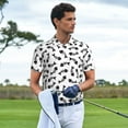 thumbnail image 4 of Daiia Fish Bone Pattern Men’s Polo Shirts,Solid Deck Shirt,Classic Fit, Breathable Cotton Polo for Casual and Sport Wear-3X-Large, 4 of 7