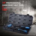 thumbnail image 2 of Smraza 14'' Rivet Nut Tool with 100PCS Rivnuts, Professional Rivet Nut Setter Kit, Hand Blind Riveter with 7PCS Metric & Inch Mandrels, Rug, 2 of 6