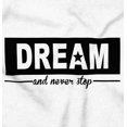 thumbnail image 2 of Motivational Dream and Never Stop Womens Fitted Plus Size Graphic Tee Brisco Brands 2X, 2 of 5