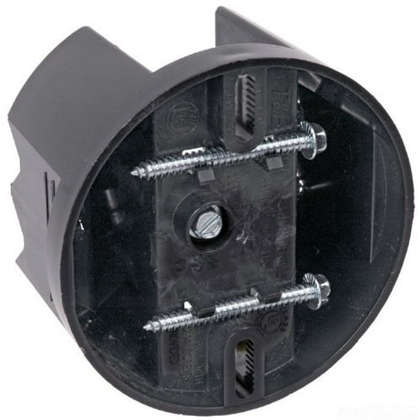 Carlon Cfb 12 Ceiling Fan Box Saddle Round New Old Work 4 Inch Diameter By 2 3 8 Depth Black Com Carlon Cfb 12 Ceiling Fan Box Saddle, Ceiling Fan Box