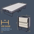 thumbnail image 4 of Cama plegable Heyward Premium Memory Foam de 5 pulgadas con estructura de acero, 4 of 9