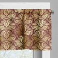 thumbnail image 3 of Ambesonne Floral Window Valance, Curvy Leaves, 54" X 12", Maroon and Sand Brown, 3 of 5