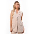 thumbnail image 3 of Chaleco cruzado con solapa AMAD Casual para mujer Talla M, 3 of 5