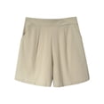 thumbnail image 2 of LOVZFMLL Short de Tailleur Décontracté pour Femme à Imprimé à la Mode, Couleur Unie, Beige G, 2 of 4