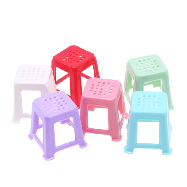 HILABEE 6 Pcs 1/12 Décoration de Chaise de Maison de Poupée Meubles de Maison de Poupée pour Micro Paysage