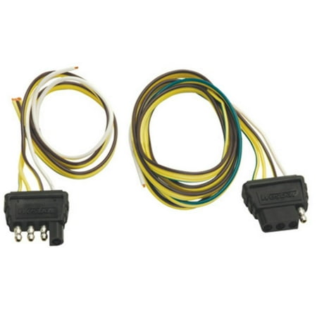 Wishbone Trailer Harness - Cequent 707270 4-Way Flat Trailer End Wire Harness with Car Ends - Wishbone Style