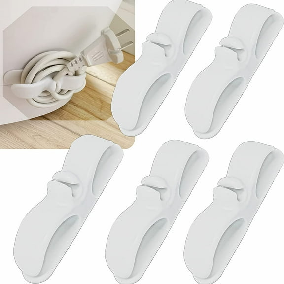 5PCs[New Launch&Two Upgrades] Appliance Cord Organizer Stick On[Firm,Easy-Clean,No-harm], Electrical Cord Organizer for Kitchen appliances,Kitchen aid Cord Hide,kitchenaid Cord wrap, Cord Keeper