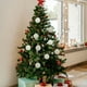 thumbnail image 3 of Juego de bolas de Navidad flocadas - 8cm 6pcs blanco, decoraciones de Navidad, 6 piezas, múltiples estilos de decoraciones para árboles de Navidad, también para otras fiestas, 3 of 6
