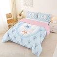 thumbnail image 2 of Manfei Cartoon Coquette Bowknot Full Size Comforter Sets,Lovely Wildlife Goose Bedding Comforter Set,Pink Reversible,3pcs,1 Comforter and 2 Pillowcases, 2 of 7