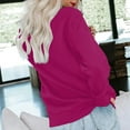 thumbnail image 6 of EHTMSAK Baggy Sweatshirt Loose Pullover Sweater for Women Solid Womens Long Sleeve Workout Tops Clearance Pullover Hoodie Women Hot Pink S, 6 of 6